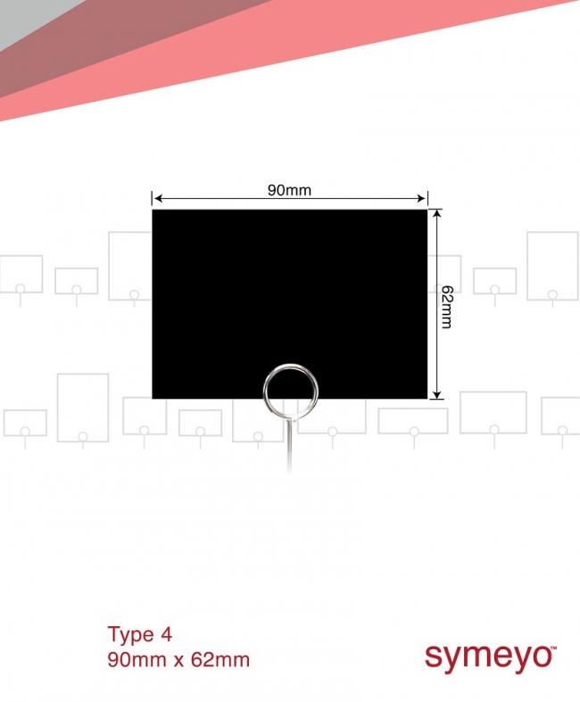 90mm x 62mm Black Symeyo™ Product Display Labels