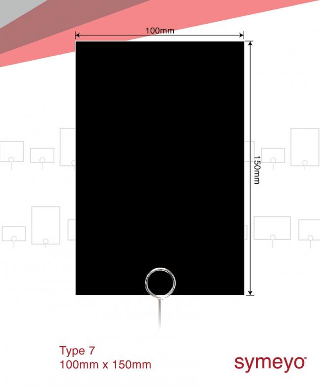 100mm x 150mm Black Symeyo™ Product Display Labels